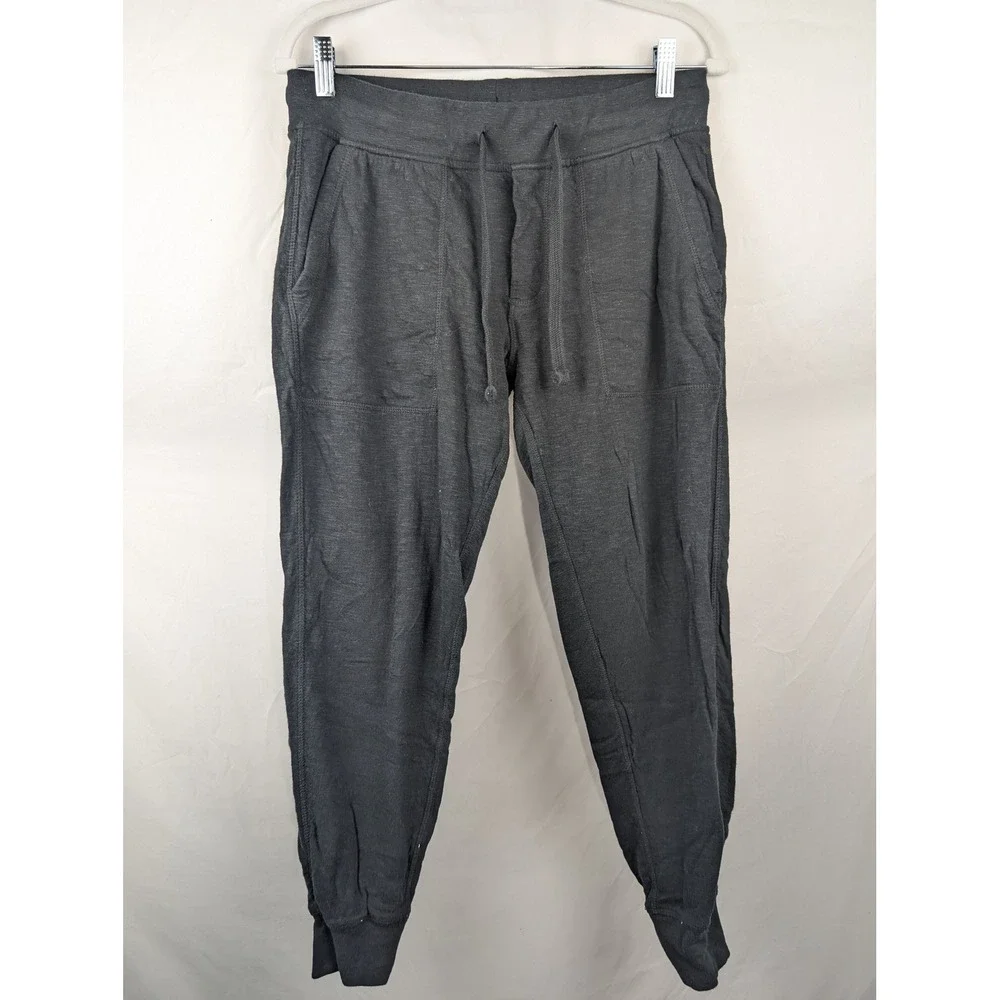 Vintage J Crew Mens Knit‎ Goods Tapered Joggers Size M Gray Pockets Gym Workout